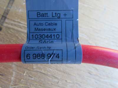 BMW Positive Battery Terminal Cable Lead Wire Plus Pole 61126988974 E82 E90 E84 128i 135i 323i 325i 328i 330i 335i M3 X15